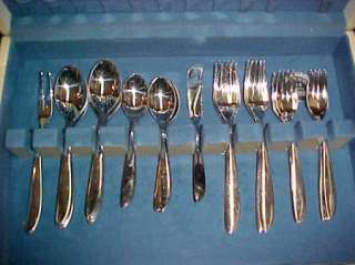 VINTAGE STAINLESS FLATWARE 45pc SET ~ WMF FRASER CROMARGAN ~ WAVE 