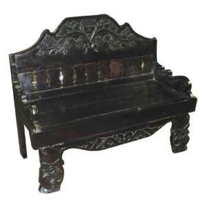  Hand Carved Indonesian Bench