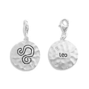  Reversible Leo Charm with Crystal Accents and Lobster 