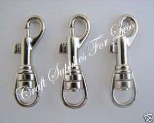 10 Swivel Snap Hook Clips for Key Fob Hardware Chains  