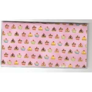   Checkbook Cover Made with Tiny Pink Cupcakes Fabric 