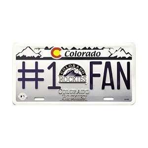  Colorado Rockies #1 Fan License Plate