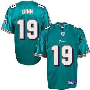 Reebok NFL Equipment Miami Dolphins #19 Ted Ginn Aqua Replica Football 