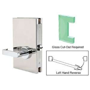 CRL Polished Stainless 6 x 10 LHR Center Lock With Deadlatch in 