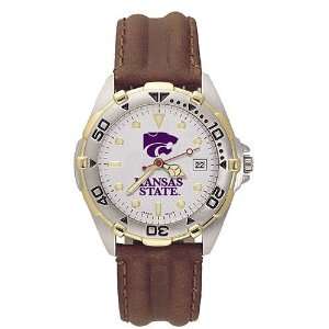 Kansas State Wildcats Mens All Star Watch w/Leather Band 