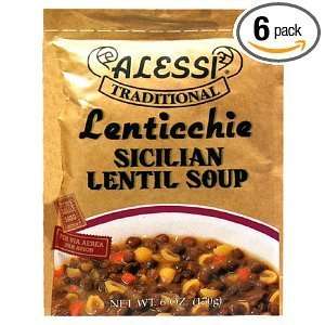 Alessi Lenticchie Sicilian Lentil Soup, 6 Ounce Packages (Pack of 6)