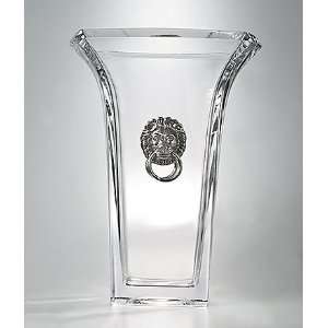 King Lion Crystal Vase   12 inches by Laura B