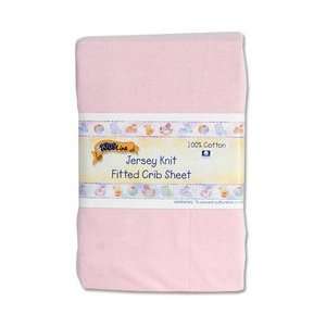  Kids Line Jersey Knit Fitted Crib Sheet   Pink Baby