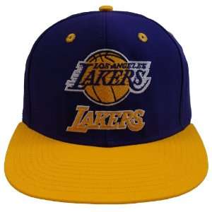  Los Angeles Lakers Retro Name & Logo Snapback Cap Hat Kobe 