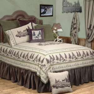   River Whitetail Woodland California King Bedspread