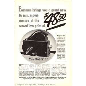  1937 Kodak a great new cine Kodak E for only $48.50 