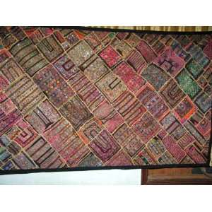  Kutch Embroidered Gujarat Vantage Sari Hanging Tapestry 