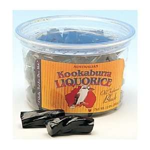 Kookaburra Cut Licorice   Black [12 Ounce Tub]  Grocery 