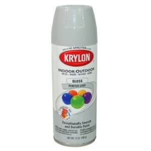  Krylon Pewter Gray Spray Paint 5 Ball Decorator Aerosol 