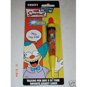  Simpsons Krusty the Clown Talking Pen 