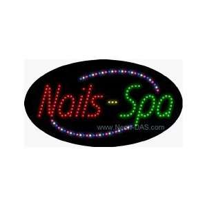 Nails Spa Chasing Flashing LED Sign 15 x 27