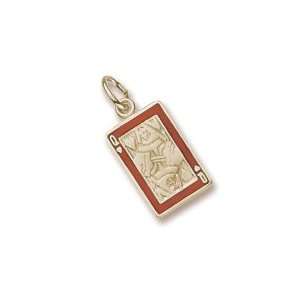  Rembrandt Charms Queen of Hearts Charm, 10K Yellow Gold 