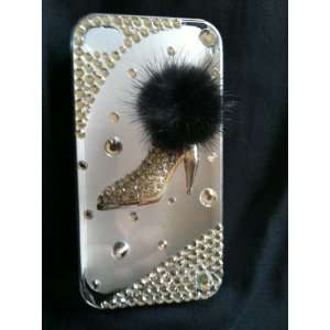  Iphone 4s White Shoe Crystal Cover Cell Phones 