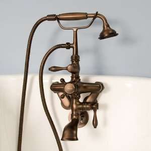   Tub Faucet with Metal Handspray   Oil Rubbed Bronze