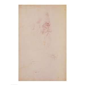  Sketch of a male head and two legs   Poster by Michelangelo 