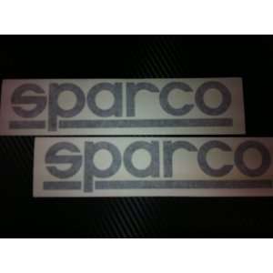  2 X Sparco Racing Decal Sticker (New) Black Size 8x1.8 