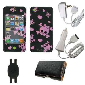 Pink Cutie Skull Design Smart Touch Shield Decal Sticker and Wallpaper 
