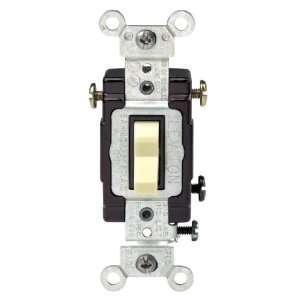   Volt, Toggle 3 Way AC Quiet Switch, Commercial Grade, Grounding, Ivory