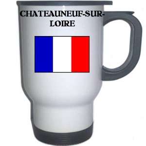  France   CHATEAUNEUF SUR LOIRE White Stainless Steel Mug 