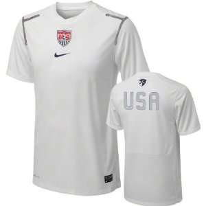  United States Soccer White Nike Prematch Jersey Sports 