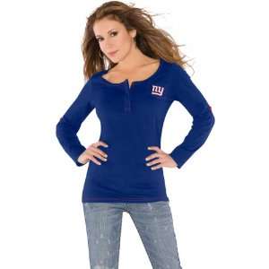 Touch By Alyssa Milano New York Giants Womens Plus Sideline Henley Top