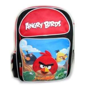 Angry Bird Full Size School Backpack (Red Bird with Black, Yellow and 