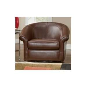 Soflex Leather Accent Chair Brown Swivel Chair   27070 PX0004  