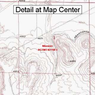 USGS Topographic Quadrangle Map   Mission, Montana (Folded/Waterproof)