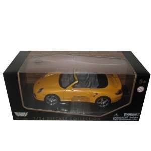  Porsche 911 997 Turbo Cabriolet Yellow 124 Toys & Games