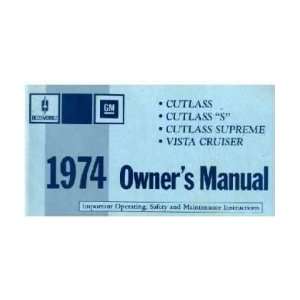  1974 OLDSMOBILE CUTLASS S VISTA CRUISER Owners Manual 