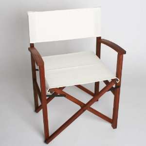  Campaign Chair   Natural Stain/White Fabric By Tag 