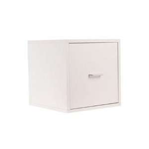  15 Single Drawer Storage Cube in White   Organize it All 