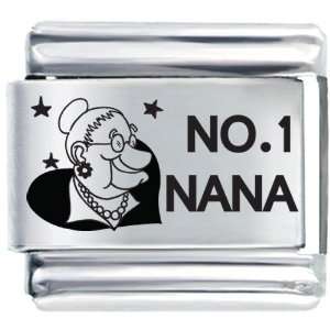  Number 1 Nana Italian Charms Bracelet Link Pugster 
