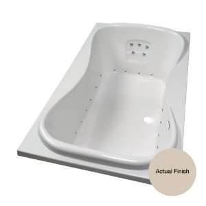  Aqua Glass Dark Bone Acrylic Drop in Air Bath Tub 
