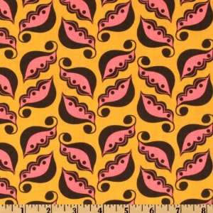   Posies Whimsy Leaf Yellow Fabric By The Yard Arts, Crafts & Sewing