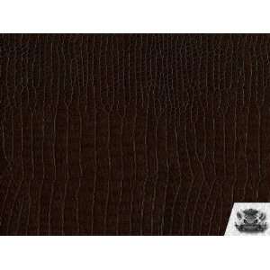   DARK BROWN Fake Leather Upholstery Fabric By the Yard 