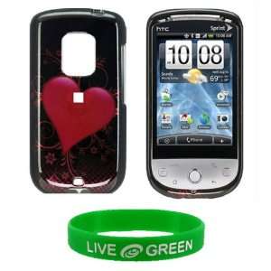   Fiber Heart Design Snap On Hard Case for HTC Hero CDMA Phone, Sprint