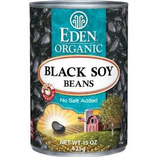 Eden Organic Black Soy Beans, No Salt Added, 15 Ounce Cans (Pack of 12 