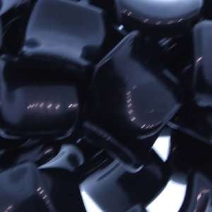 Black Obsidian  Diagonal Square Twisted   30mm Height, 25mm Width 