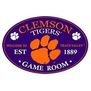  Clemson Tigers Oval Game Room Wall Sign/Plaque Sports 