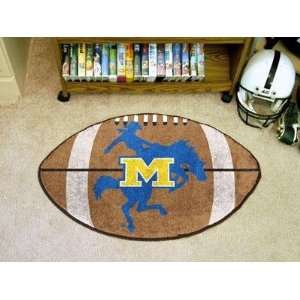  Mcneese State Cowboys Football Shaped Area Rug Welcome 