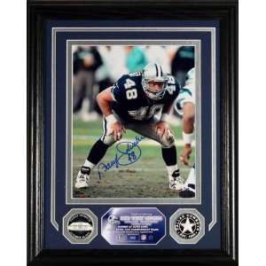 Daryl Johnston Dallas Cowboys Autographed Photomint with Gold Coins 