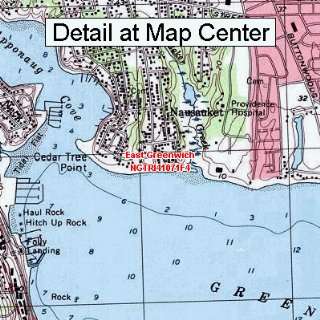 USGS Topographic Quadrangle Map   East Greenwich, Rhode 