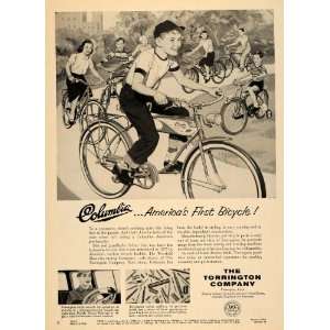  1956 Ad Torrington Co Columbia Bicycle Children Playing 
