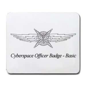  Cyberspace Officer Badge Basic Mouse Pad